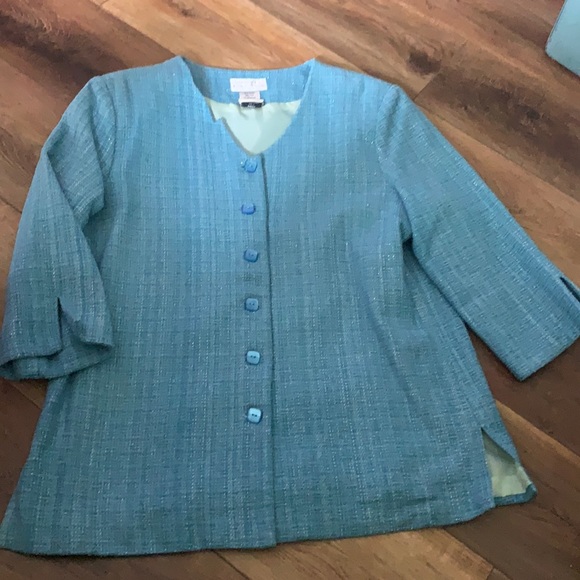 SALE French Flair silk 2 piece  pantsuit - Picture 1 of 5